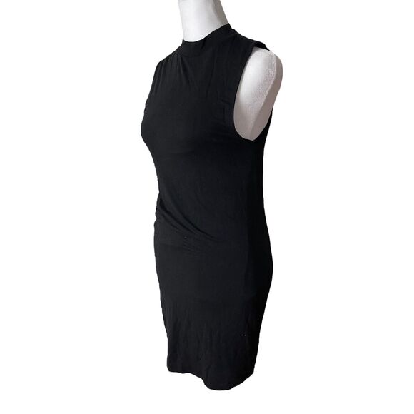 BLQ XS / Small Mock Neck Dress Black Sleeveless Bodycon Mini Revolve - Picture 7 of 10